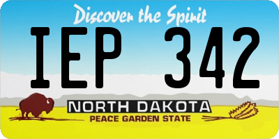 ND license plate IEP342
