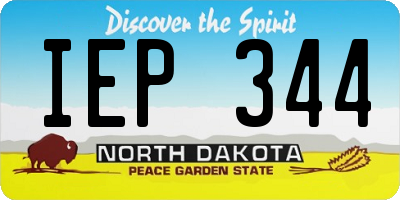 ND license plate IEP344