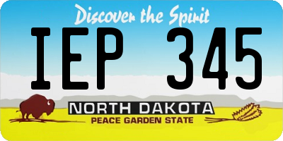 ND license plate IEP345