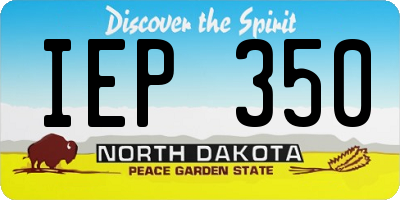 ND license plate IEP350