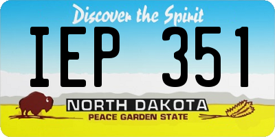ND license plate IEP351