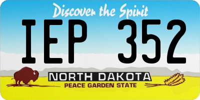ND license plate IEP352