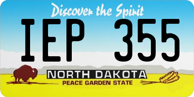 ND license plate IEP355