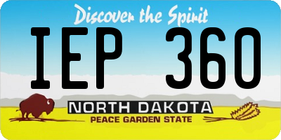 ND license plate IEP360