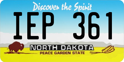 ND license plate IEP361