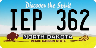 ND license plate IEP362