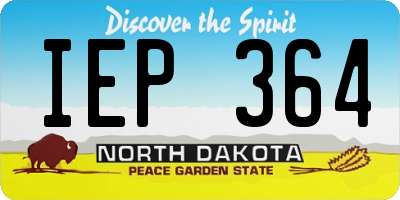 ND license plate IEP364
