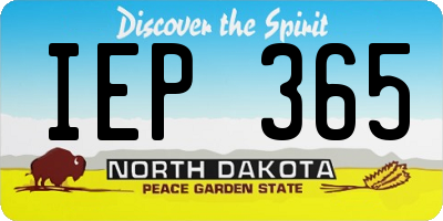 ND license plate IEP365