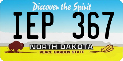 ND license plate IEP367
