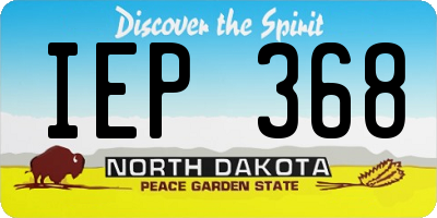 ND license plate IEP368