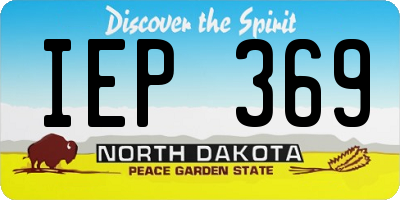 ND license plate IEP369