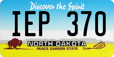 ND license plate IEP370