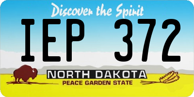 ND license plate IEP372