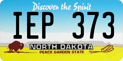 ND license plate IEP373