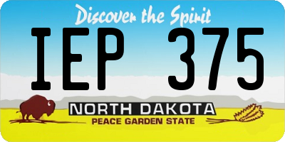 ND license plate IEP375