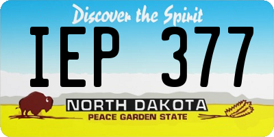ND license plate IEP377
