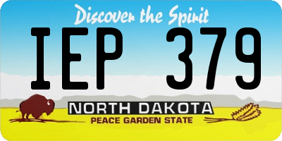 ND license plate IEP379