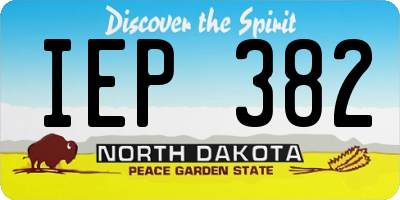 ND license plate IEP382