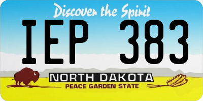 ND license plate IEP383