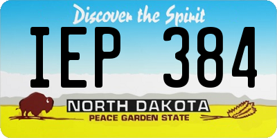 ND license plate IEP384