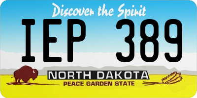 ND license plate IEP389