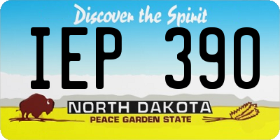 ND license plate IEP390