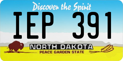 ND license plate IEP391