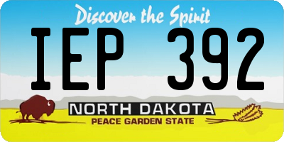 ND license plate IEP392