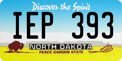 ND license plate IEP393