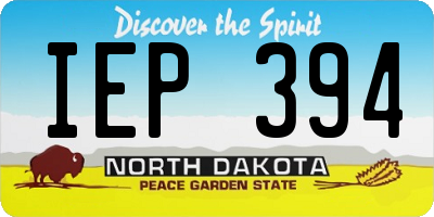 ND license plate IEP394