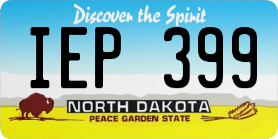 ND license plate IEP399
