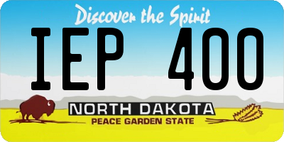 ND license plate IEP400