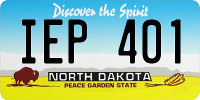ND license plate IEP401