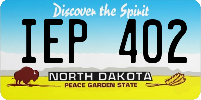 ND license plate IEP402