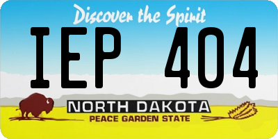 ND license plate IEP404