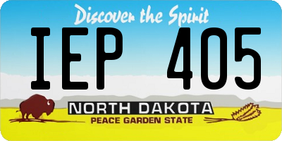 ND license plate IEP405