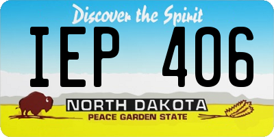 ND license plate IEP406