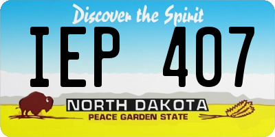ND license plate IEP407