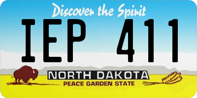 ND license plate IEP411