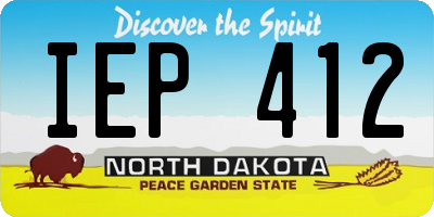 ND license plate IEP412