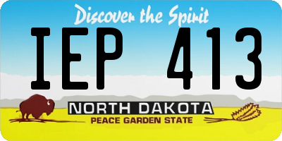 ND license plate IEP413