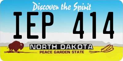 ND license plate IEP414