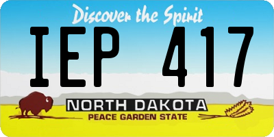 ND license plate IEP417