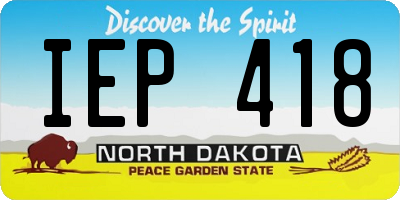 ND license plate IEP418