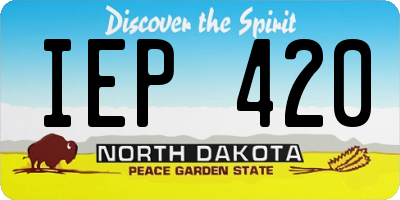 ND license plate IEP420