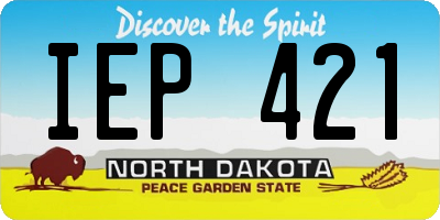 ND license plate IEP421