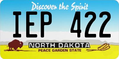 ND license plate IEP422