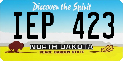 ND license plate IEP423