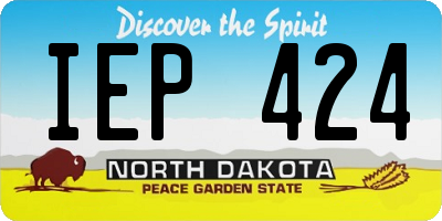 ND license plate IEP424
