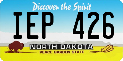 ND license plate IEP426